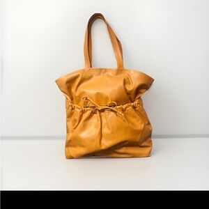 STRENESSE Caramel Leather Tote Bag